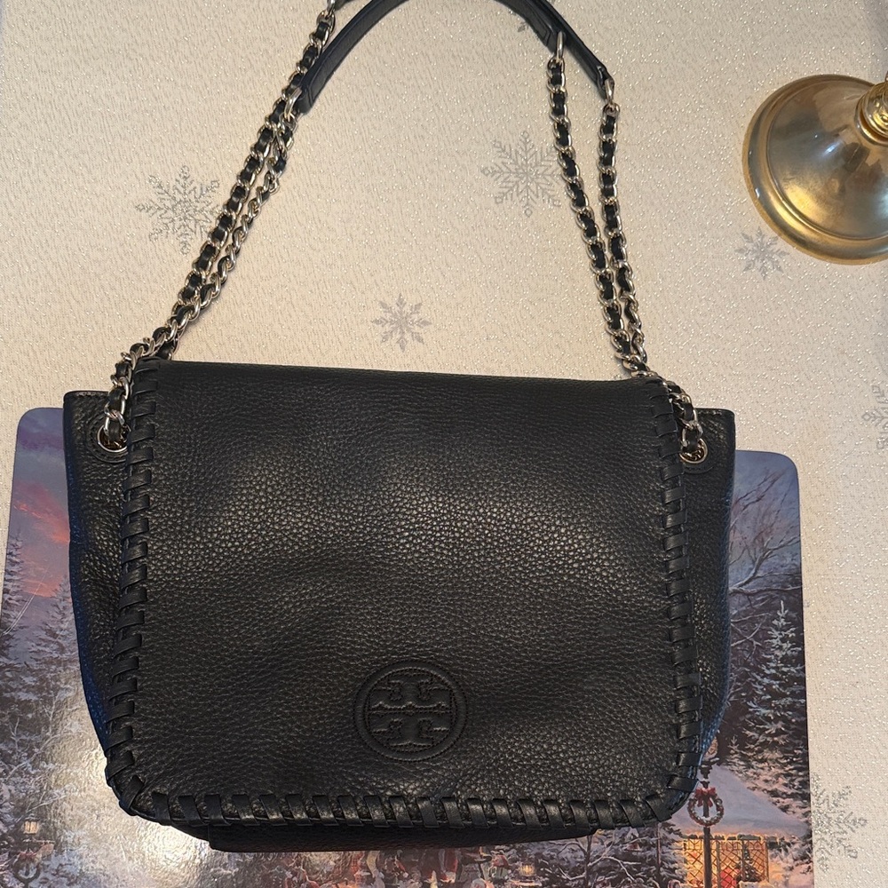 Tory Burch Black Leather Shoulder Bag